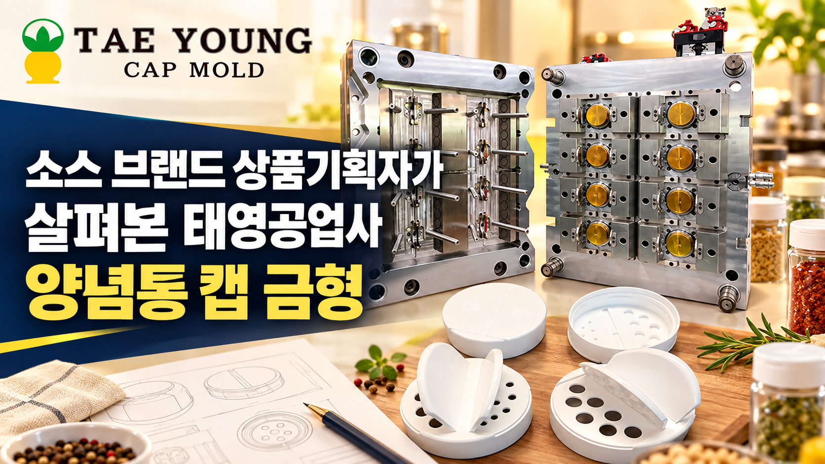 소스 브랜드 상품기획자가 살펴본 태영공업사 양념통 캡 금형